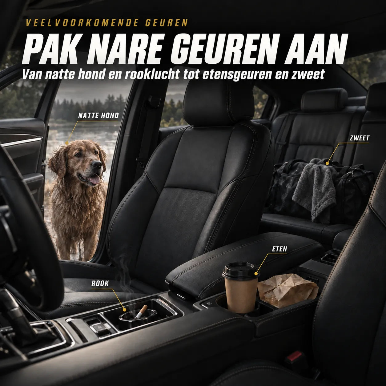 Inside Refresh – veelvoorkomende geuren zoals natte hond, rooklucht, etensgeuren en zweet