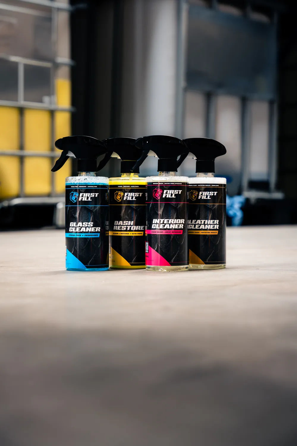 Interior Leather package met Glass Cleaner, Dash Restore, Interior Cleaner en Leather Cleaner