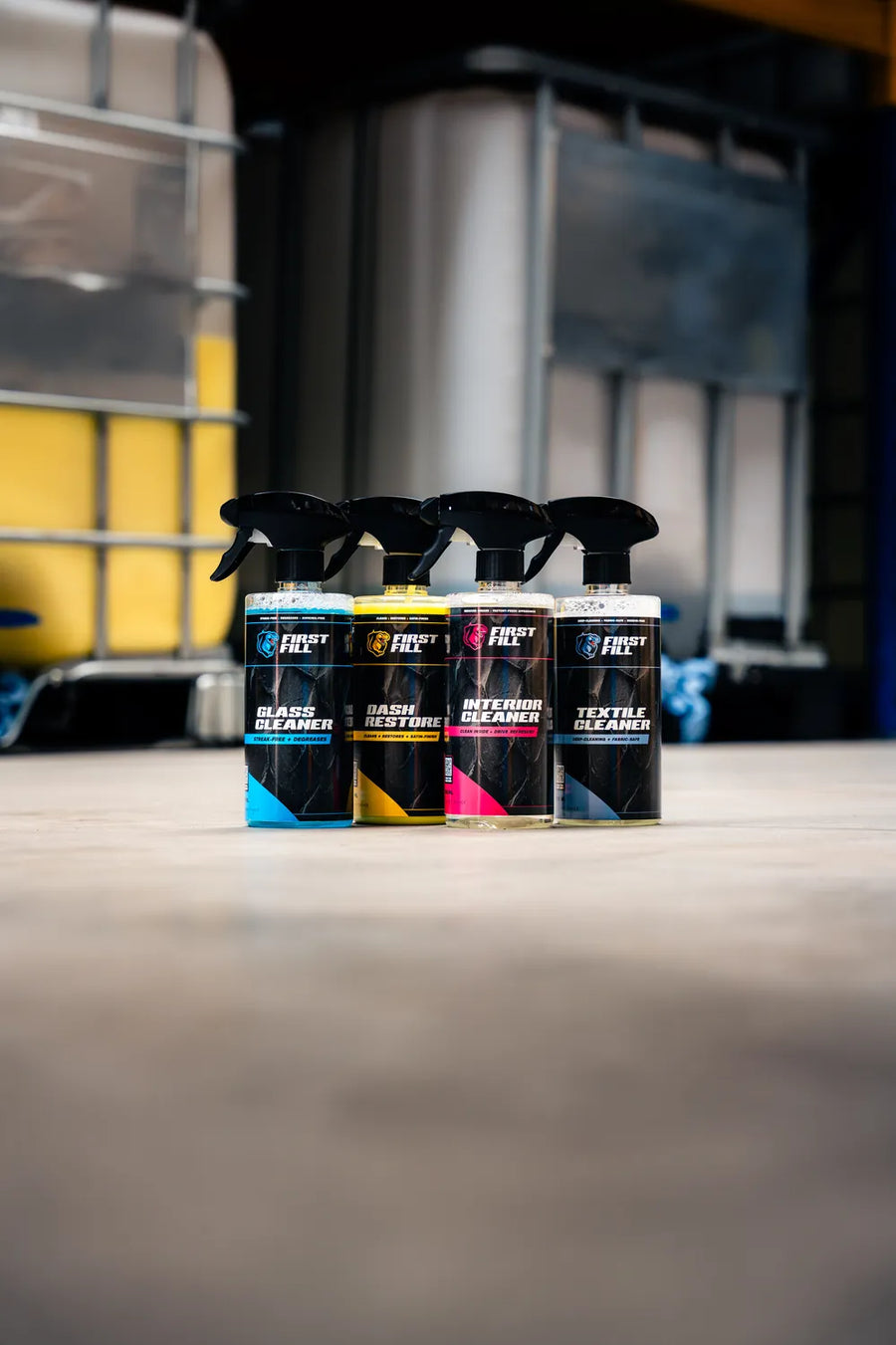 Interior Textile package met Glass Cleaner, Dash Restore, Interior Cleaner en Textile Cleaner